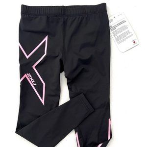 2XU Youth Girls Core Compression Tights Black / Pink